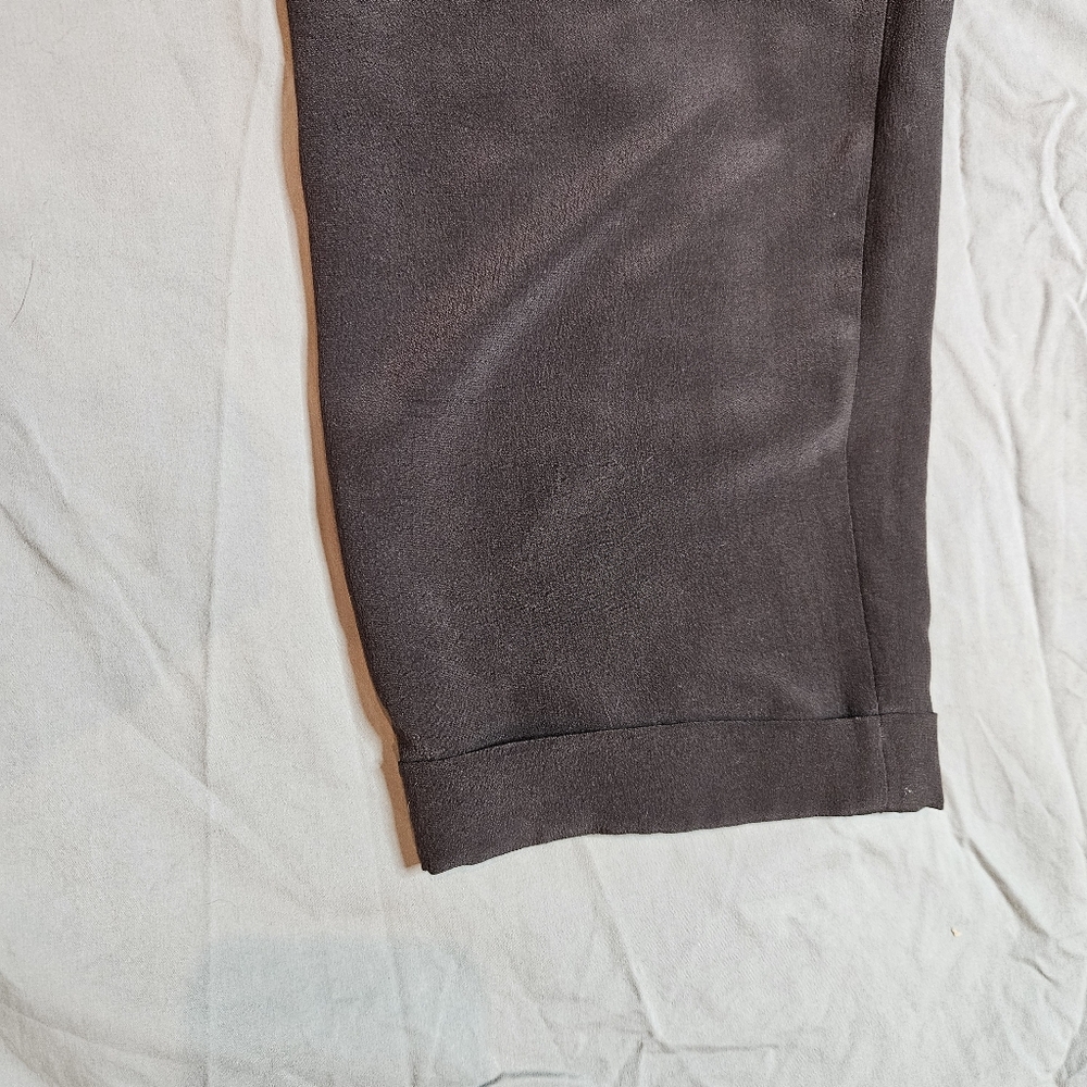 Vintage Saks Fifth Avenue Silk Pleated Pants | Peter Nygård | High Rise | Size 4 - Picture 7 of 11